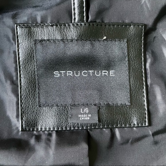 Mens Vegan Faux Leather Jacket (Flaw) - Picture 4 of 9